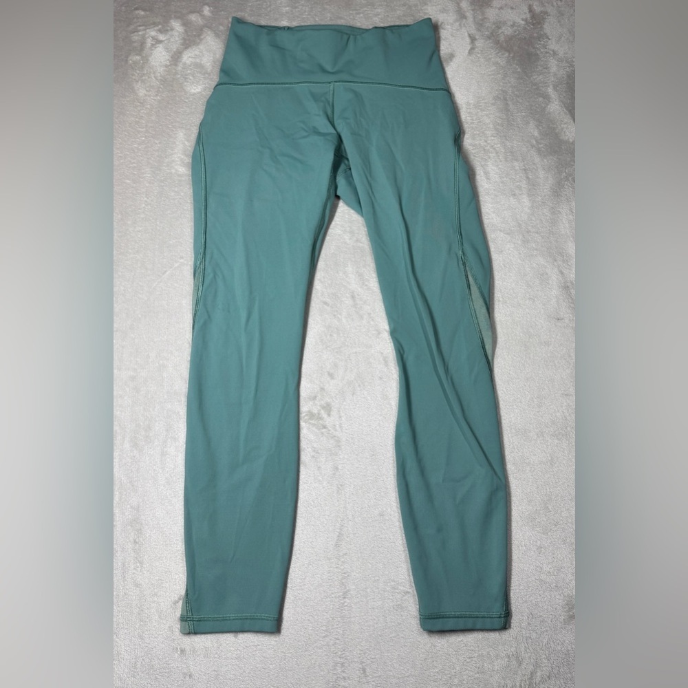 Lululemon Train Times 7/8 Pant *25" Green Smoke Cropped Athletic Leggings Size 6